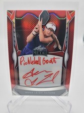 2025 Leaf Metal Women Of Sport Anna Leigh Waters Auto 20/25 Orange Prismatic  picture
