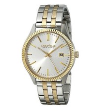 Bulova Caravelle Men's Silver Dial Quartz Watch 45B129 picture
