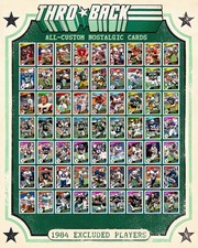 THROBACK custom Football Card U-Pick 5 for $10 NFL Lot 1960s-1990s 49ers Cowboys picture