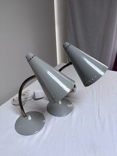 VINTAGE PAIR MCM GREY G A SCOTT TL33 MACLAMP 1960s STAR-CUT GOOSENECK DESK LAMPS picture