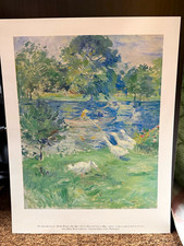 Vintage National Gallery of Art Art Print – Berthe Morisot “Girl in a Boat with picture