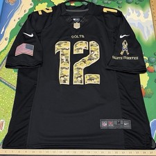 Nike Stitched Salute To Service NFL Colts Jersey #12 Andrew Luck Men Medium picture