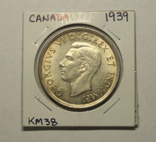 1939 $1 Canada King George VI SILVER Dollar Old Canadian Coin Currency picture