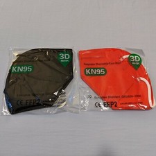 KN95 Adult Mask Individually Wrapped. Black or Red only. NEW 10-Pack KN 95 picture