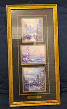 Thomas Kinkade The City By The Bay Framed Triptych San Francisco Prints with COA picture
