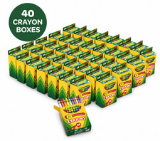 Crayola Crayons - 24 Assorted Colors Per Pack - Bulk of 40 packs NEW picture