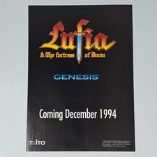 Lufia & the Fortress of Doom Sega Genesis Dec 1994 Print Ad/Poster Promo Art picture