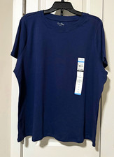 Coral Bay Everyday Tee Woman’s XL Regular Blue Crew Neck Cotton Jersey T-Shirt picture