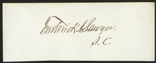 Frederick A Sawyer d1891 signed autograph 2x4 Witness Lincoln Assassination ^ picture