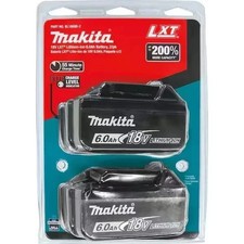 Makita BL1860B-2 18V 6.0Ah Integrated LED LXT Lithium-Ion Battery - 2 Pack picture