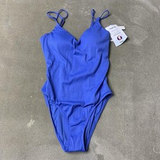 Sunsets Veronica One Piece Swimsuit Womens Medium Harbor Blue Sandbar Rib picture