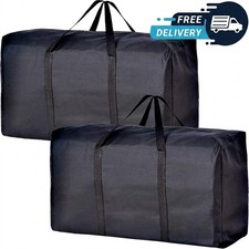 2 Pack Extra Large Moving Bags Storage Totes with Zippers Carry Handles picture