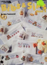 Leisure Arts Bib & Sips 2552 Book 2 infant baby nursery newborn cross stitch picture