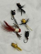 Heddon Popper  Fly Fishiing baits And Other Name Brands Lot Of 6 lures picture