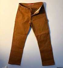 Dickies Men's Carpenter Work Pants Brown Canvas 32x32 Flexible & Durable picture