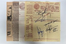 RARE SIGNED Lucas Spielberg Harrison Ford Quan Indiana Jones Prop COA picture