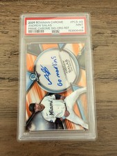 Andrew Salas 2025 Bowman Chrome Prime Signatures Orange /25 - “Go Marlins” PSA 9 picture