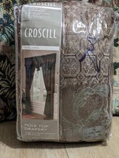 New CROSCILL GALLERIA TUSCAN OLD WORLD Jacquard DRAPERY CURTAINS 82X84