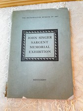Vintage John Singer Sargent Memorial Exhibition Catalog 1926 The Met NYC picture