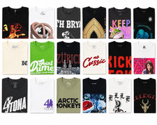 Lot of 10 Men's Graphic T-Shirts Random Mixed Vintage Concert Tour Streetwear picture
