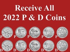 2022 P &D American Women Quarters ~ Full Set 2022 of 10 coins ~ UNC ~ US Mint picture