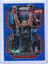 2022 Panini Prizm UFC Islam Makhachev #125 FOTL Blue Shimmer /7 SP RARE Debut picture