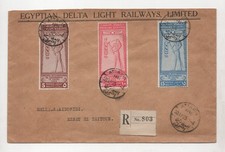 Egypt 1925 Delta Railways With Int'L Geographic Congress Set Tied On 