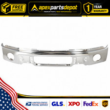 New 1-Piece Front Bumper Chrome For Ford F-150 2009-2014 w/ Fog Lamps FO1002411 picture