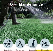 12x12ft Synthetic Landscape Fake Grass Mat Artificial Pet Turf Lawn Garden picture