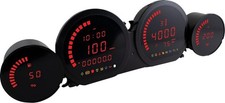 Koso HD-03L Gauge Kit Red #BA064921 Harley Davidson picture