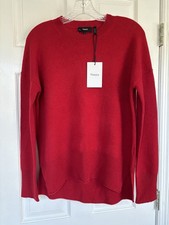 Theory Red Cashmere Sweater Karenia J -Petite $345 MSRP picture