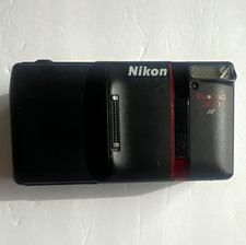 Nikon Tele Touch 300 AF 35mm Film Camera AF Flash Black w/Case picture