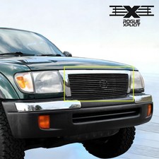 Fits 1998-2000 Toyota Tacoma Main Upper Front Black Billet Grill Grille Insert picture