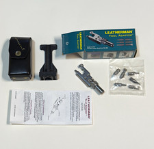 Vintage Leatherman Tool Adapter USA NOS Box Leather Sheath 6 Sealed Bits Holder picture