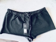 Fashion Nova Women’s Terry Cotton Sweat Shorts Black Size S -New -Free Shipping picture