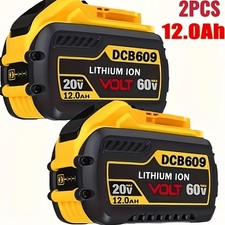 2PCS 12.0AH Lithium Ion Battery DCB609-2 20V/60V MAX FLEXVOLT For DEWALT DCB612 picture