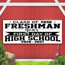 Freshman Year 2026-2027 Indoor Outdoor Banner Sign with grommets picture