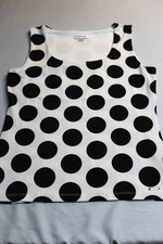 Calvin Klein Women Polka Black White Polka Dot Top picture