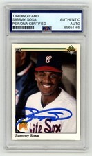 Sammy Sosa 1990 Upper Deck #17 Signed Rookie RC PSA Authentic Auto White Sox picture