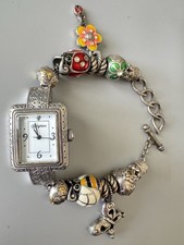 Brighton Cherry Hill Charm Watch Add A Bead Lady Bug Bee Butterfly Spacers picture