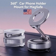 360° Adjustable Magnetic Vacuum Suction Cup Car Phone Holder Mount for MagSafe picture