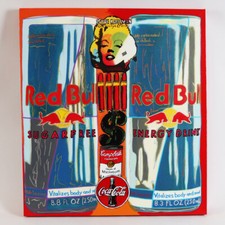 Steve Kaufman Signed Painting Original Oil Art Marilyn Monroe Double Red Bull picture