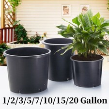1/2/3/5/7/10/15/20 Gallon Plastic Nursery Pots Garden Large Premium Plant Pot picture