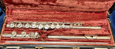 Vintage 1921 Wm. S. Haynes Solid Silver Flute Serial 6491 LP CL G# C Foot picture