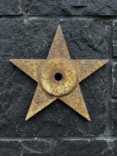 Antique  Cast Iron Architectural Star Building Anchor Salvage Tie Rod Washer picture