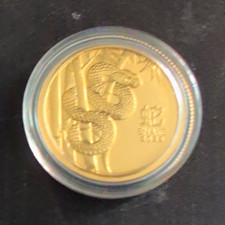 2024 Australia $25 1/4 Oz .9999 Gold Snake Coin - Charles III picture