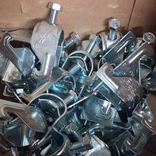 Box 100pc Thomas & Betts cobra  ,CPC075 3/4 in RMC Clamp Silver Metal Screw picture