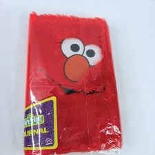 Sesame Street Journal Elmo Notebook Plush 1999 Applause Red Fuzzy Cover picture