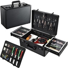Yueieoun Barber Case 6 Clippers Sliding Tray, Profesional Barbers Briefcase T... picture