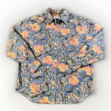 Vintage Westbound Womens Button Up Shirt Leaf Print M Oversized 90s Cottagecore picture